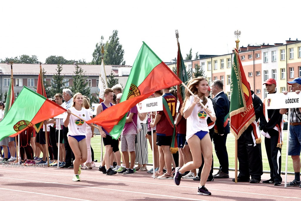 Julia z ola z flagami